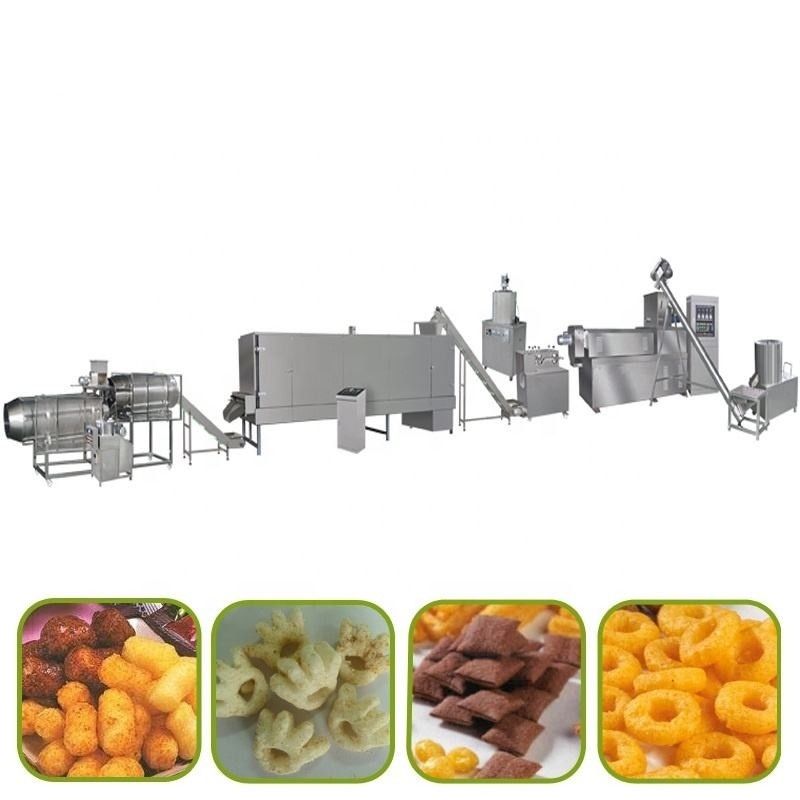자동 간식 생산 라인 기계 PLC 제어된 추출기 120KW 전력 5000KG 무게