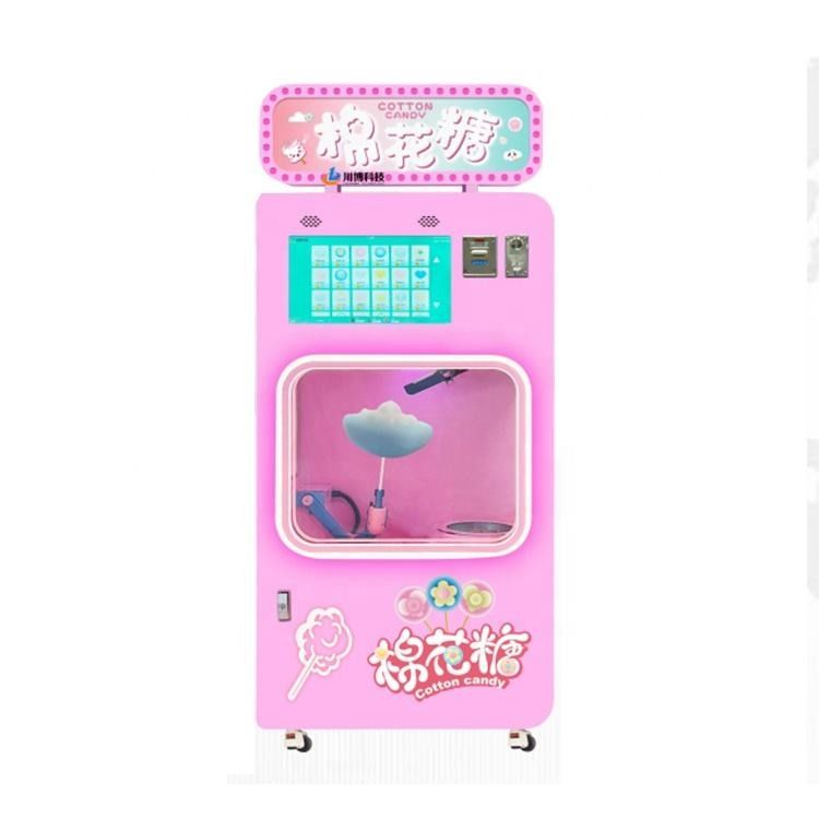 완전 자동 동전 신용카드 운영 자동 솜 감자 판매 기계 멀티 언어